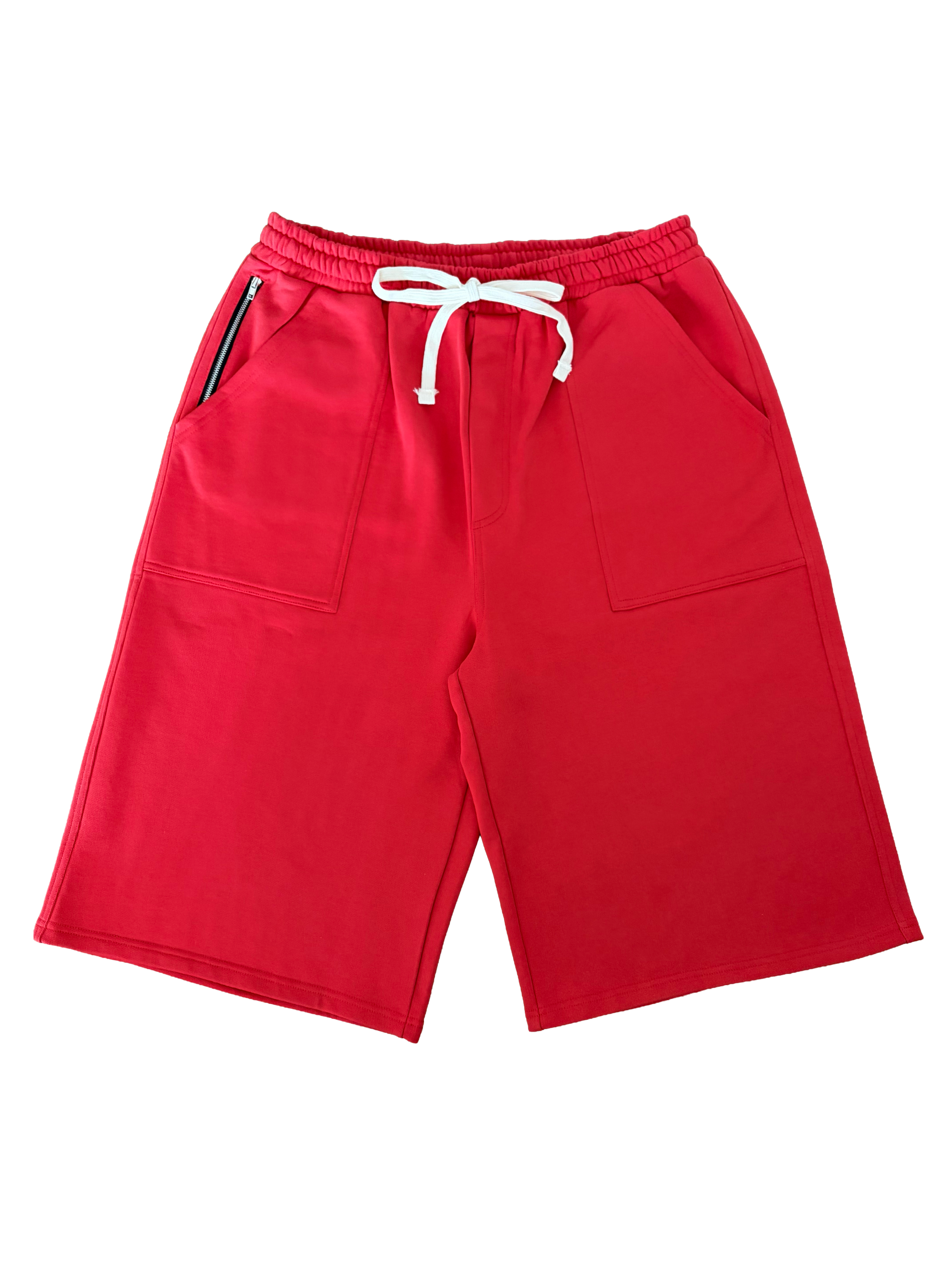 Caleb's Red Long Sweat Shorts