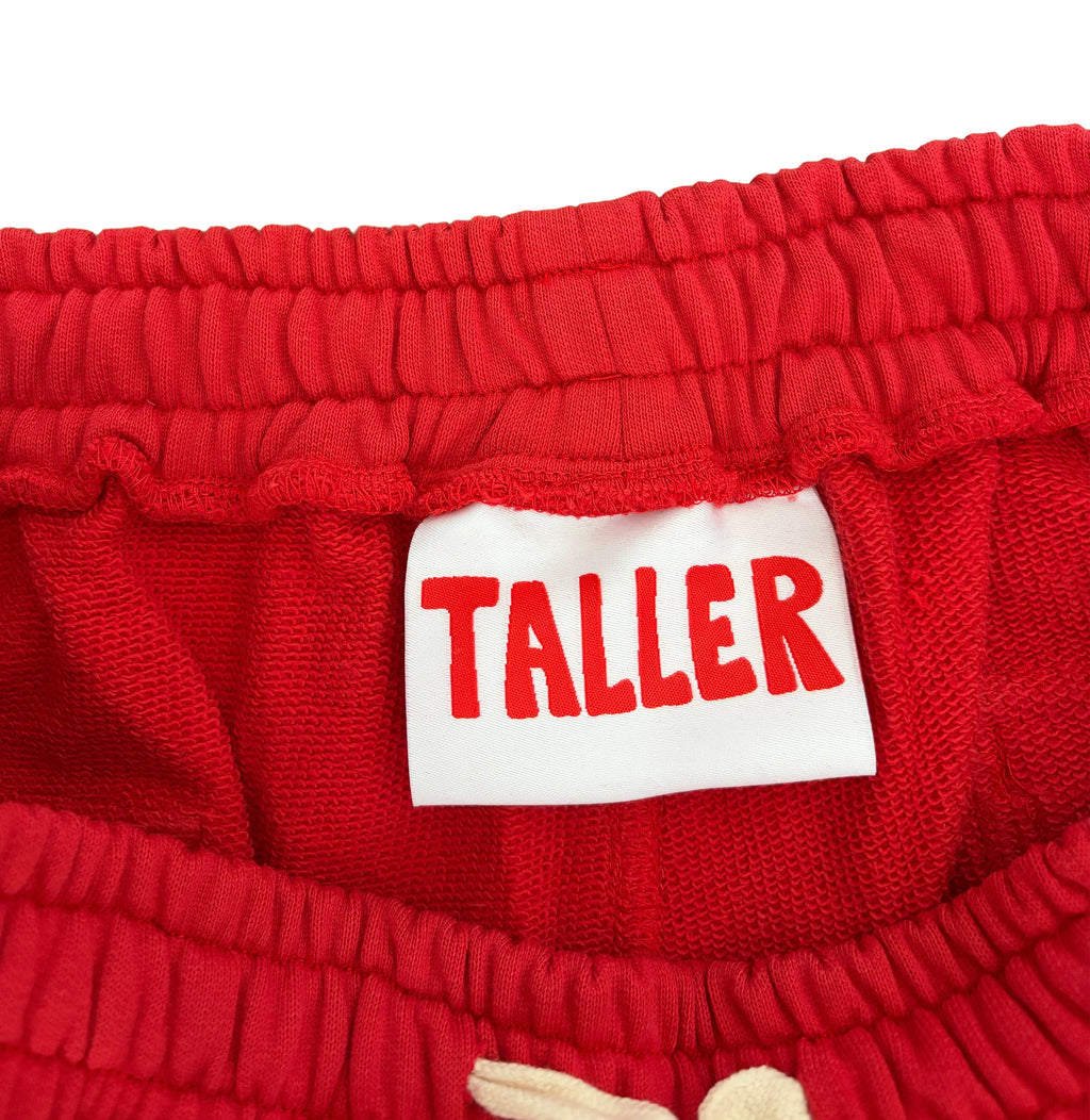 Caleb's Red Long Sweat Shorts