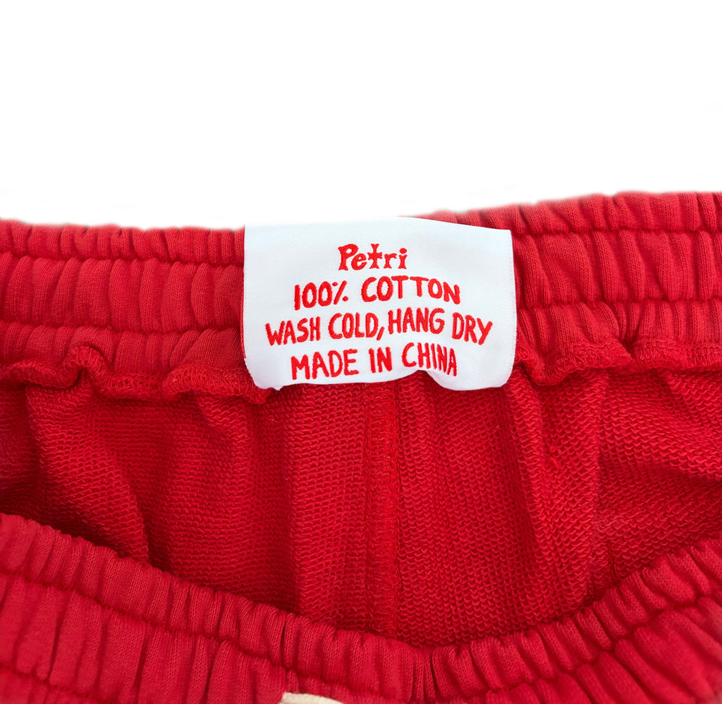 Caleb's Red Long Sweat Shorts