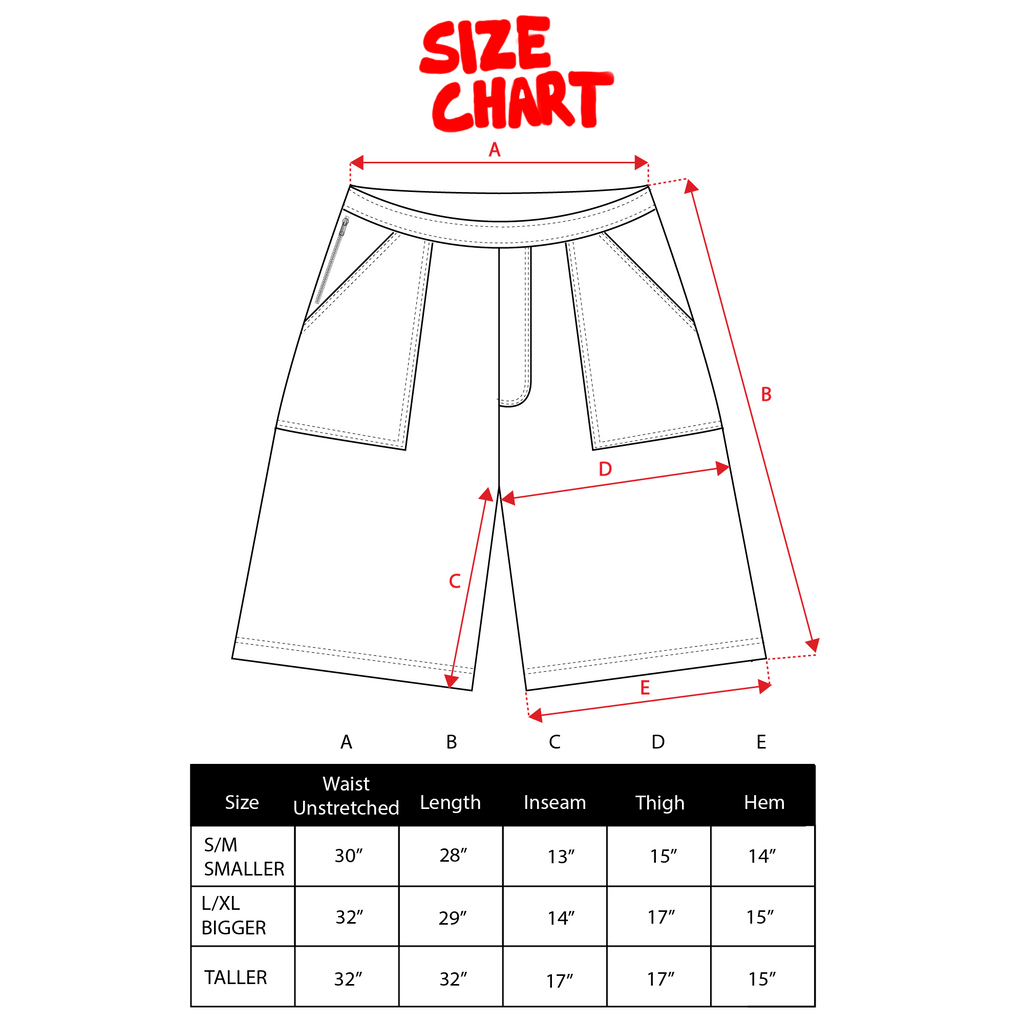 Caleb's Red Long Sweat Shorts