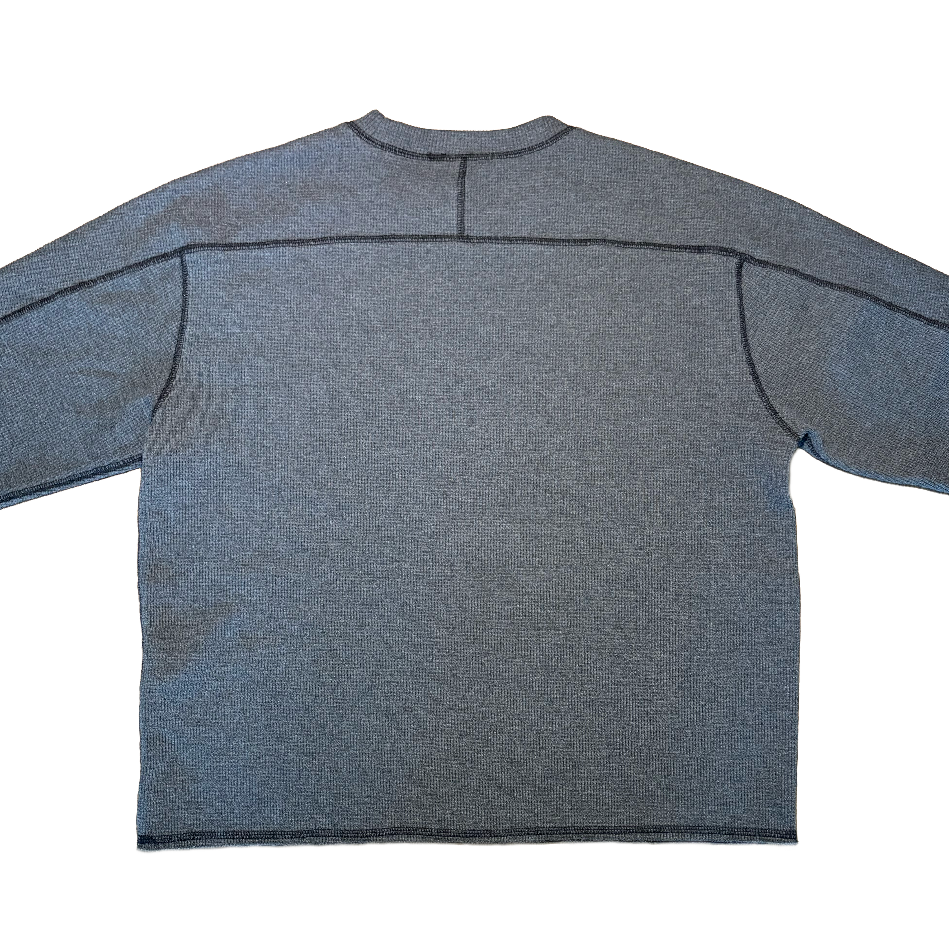 Paneled Waffle Knit Crewneck