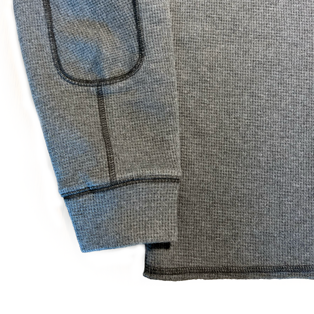 Paneled Waffle Knit Crewneck
