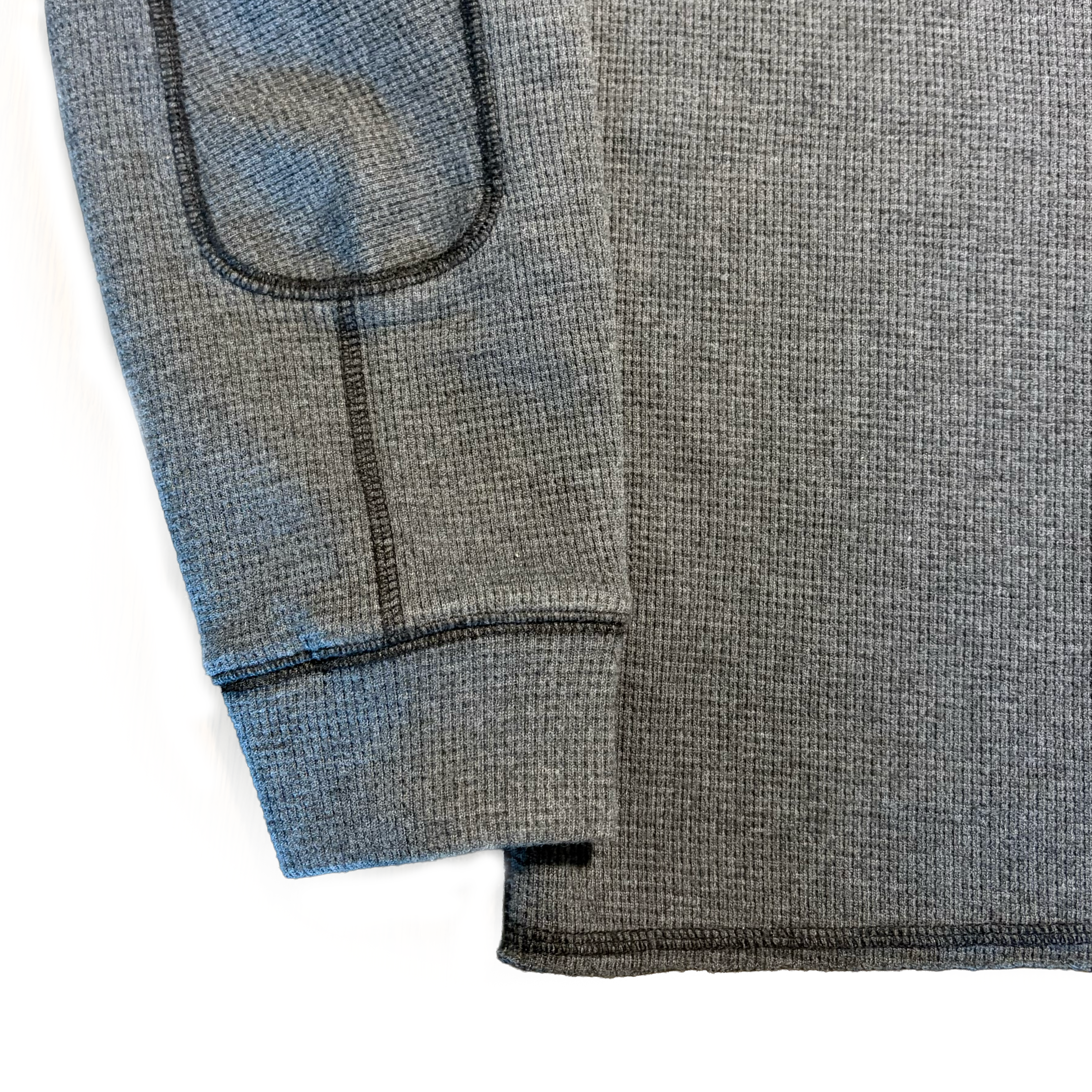 Paneled Waffle Knit Crewneck