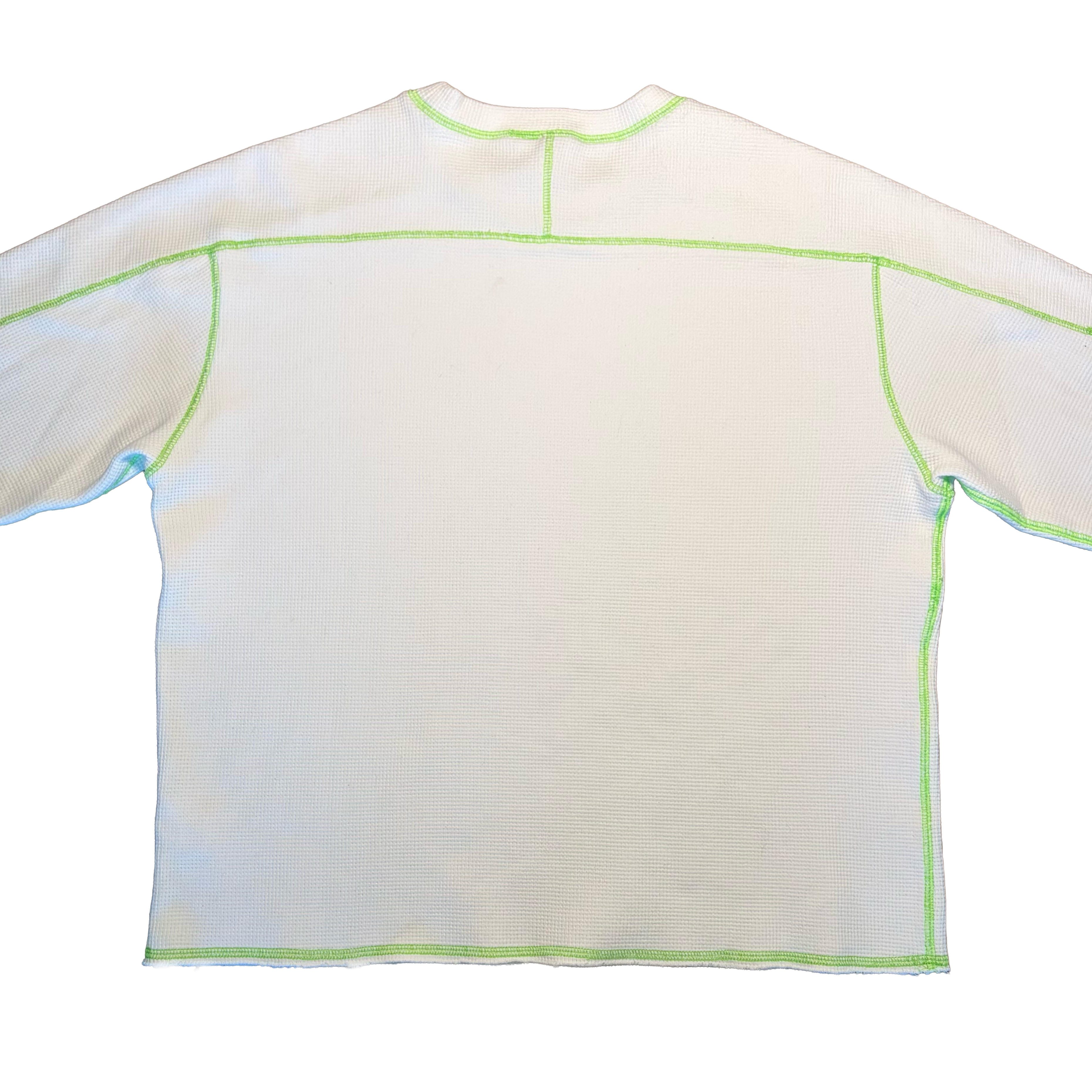 Paneled Waffle Knit Crewneck